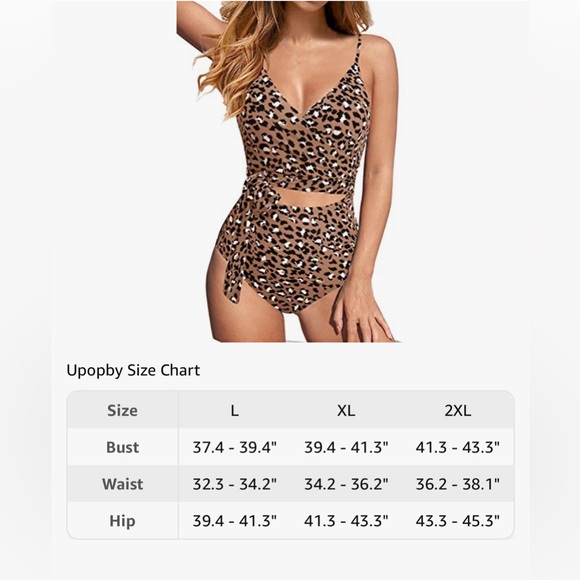 Leopard Print Wrap One Piece Swimsuit - XL - Picture 4 of 4